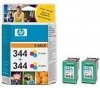 IdealOffice, HP 344 Tri-colour Inkjet Print Cartridge 2-pack with Vivera Inks/C9505EE/2 x 450   15% /95   